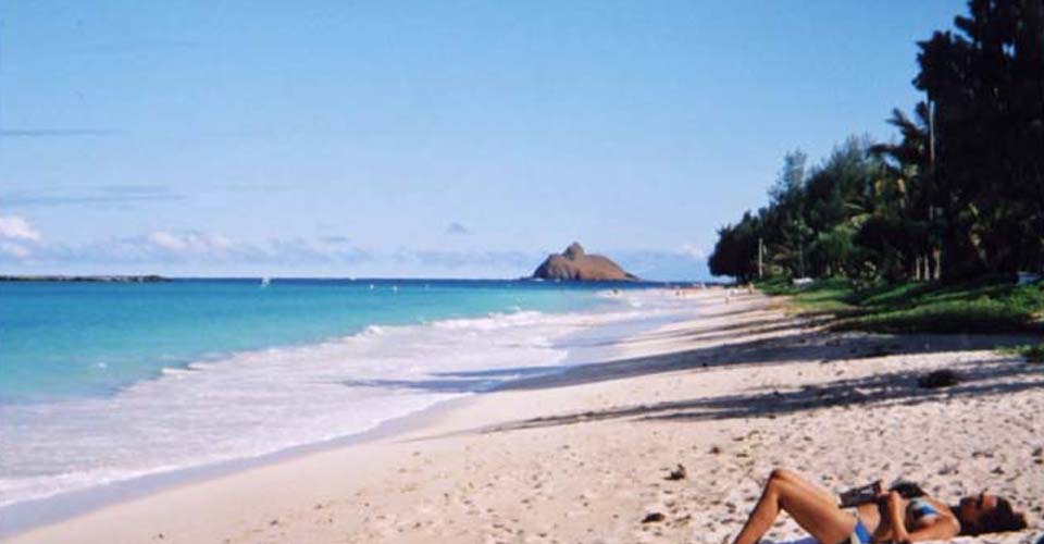 Enjoy a relaxing day of sand, surf and sun at Kailua Beach.